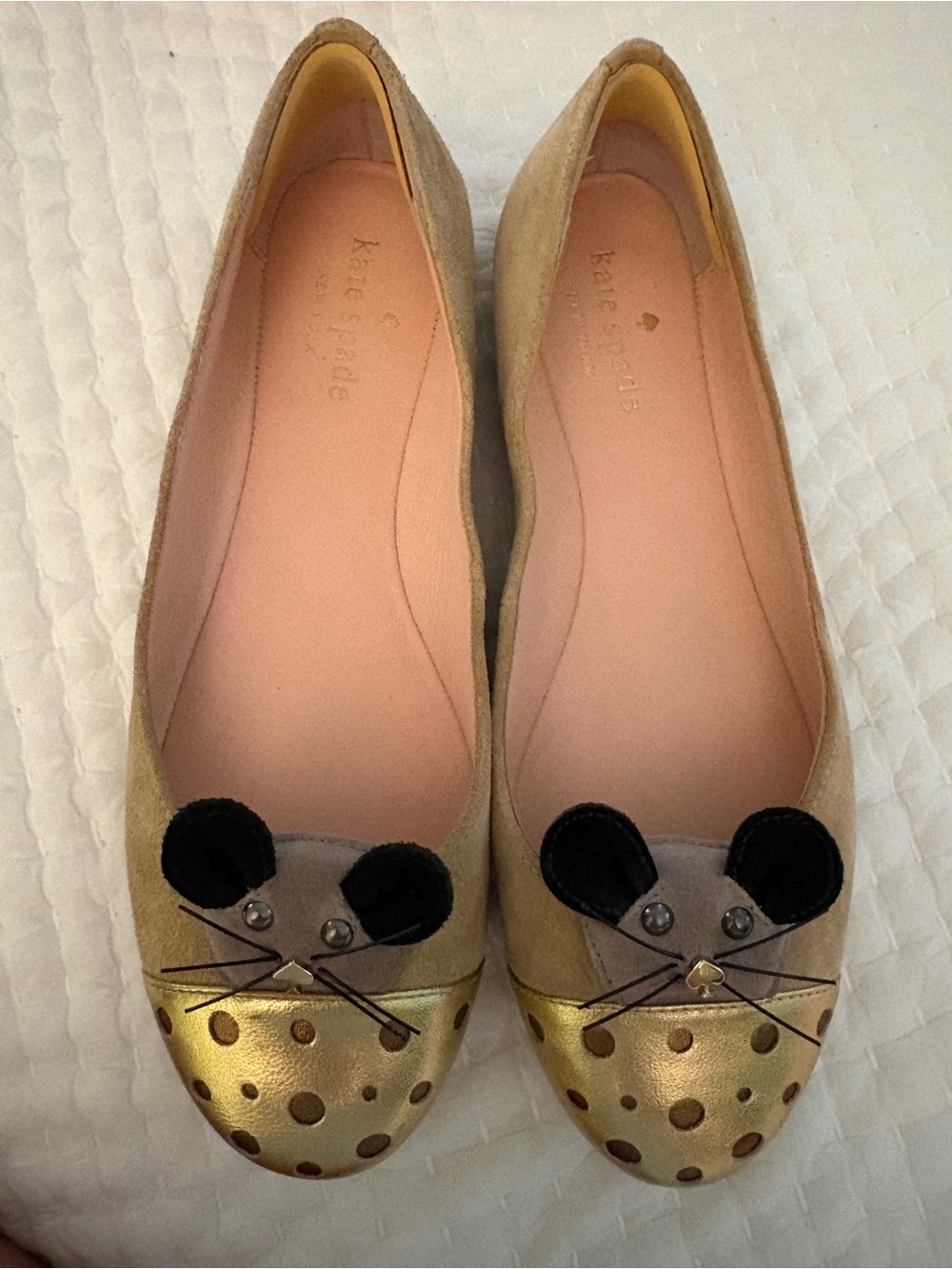 kate spade Novelty Suede Mouse Ballet Flats (size 6)